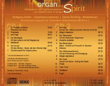 CD-Einleger hinten Benefiz-CD für MEDEA e. V.